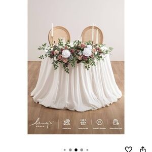Lings moments flower garland swag - dusty rose & mauve